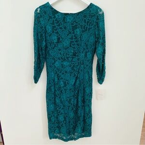 Tahari Emerald Lace Dress NWT